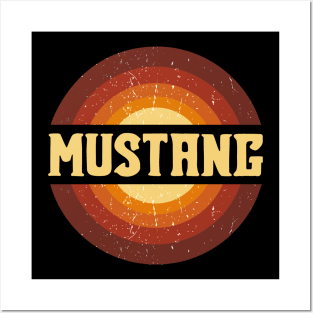 Vintage Proud Name Mustang Anime Gifts Circle Posters and Art